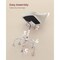Modern Vanity Desk Chair with Wheels Armless Swivel Chair Height Adjustable Soft Cushion Seat for Home Office Bedroom Study Use
